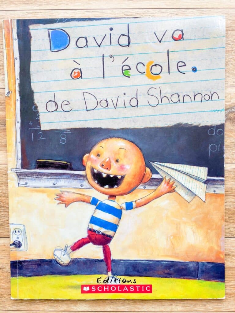 David va à l'école french book for back to school