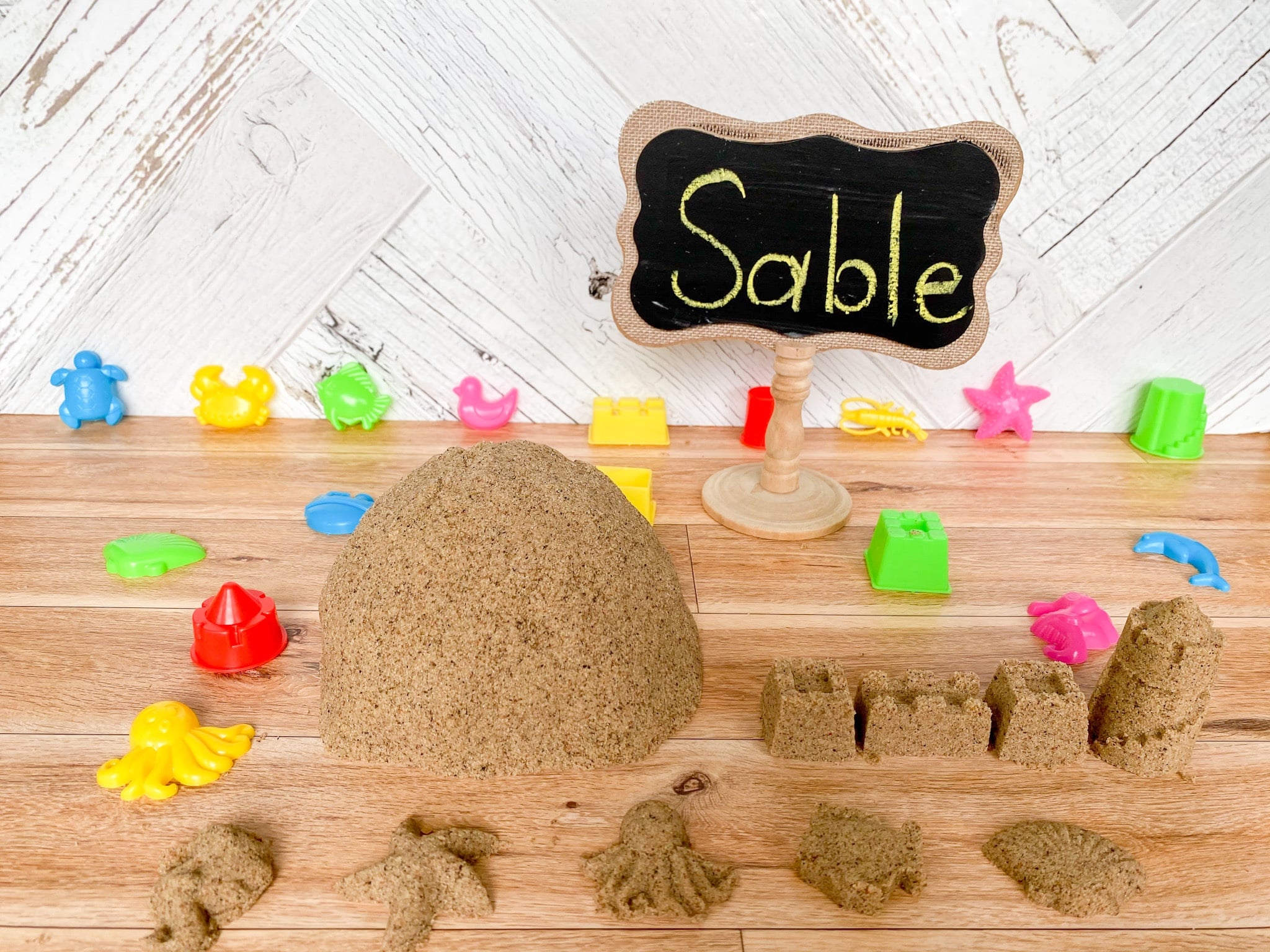 Kinetic sand activity for the first day of school in grade 1