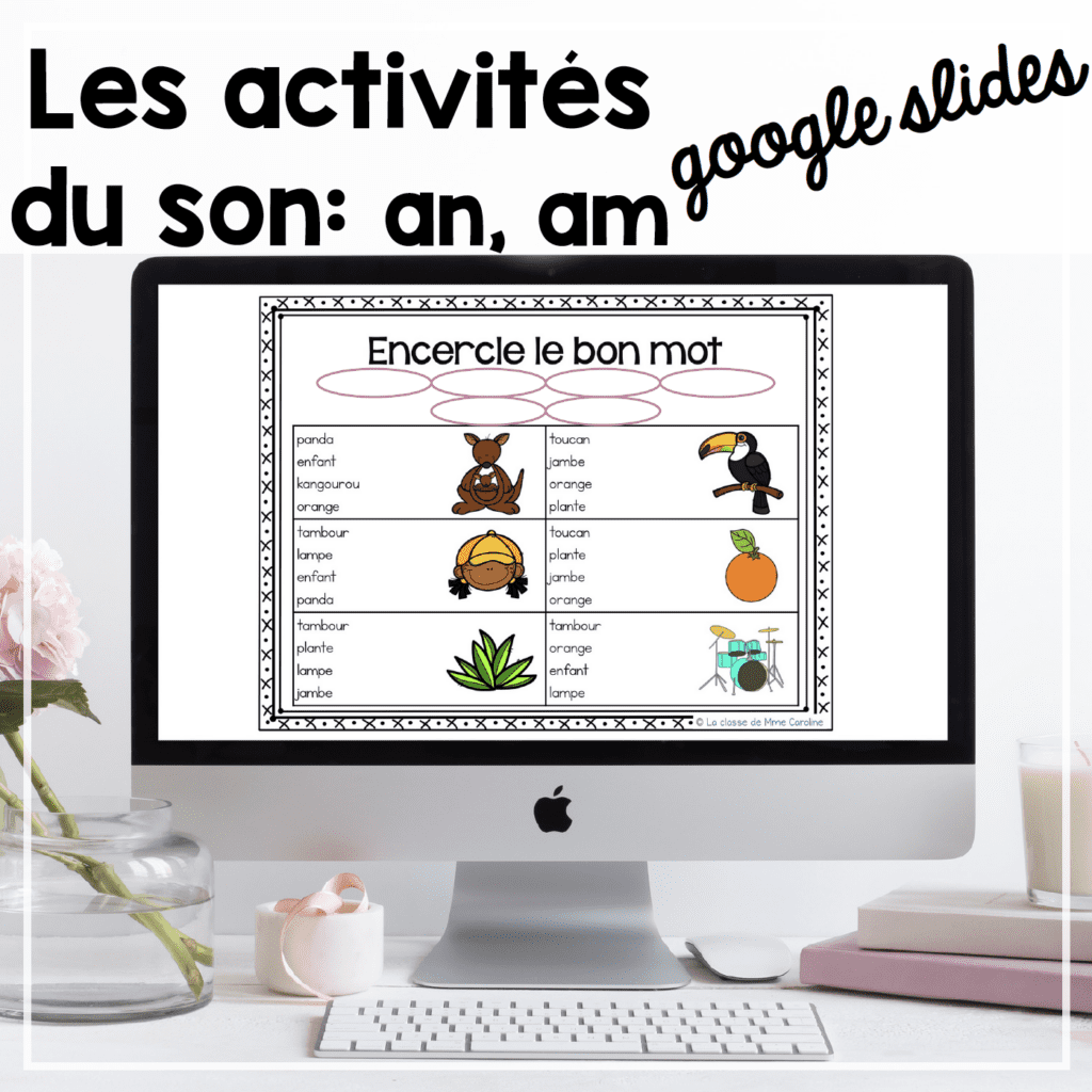 Free french sound activities for google slides