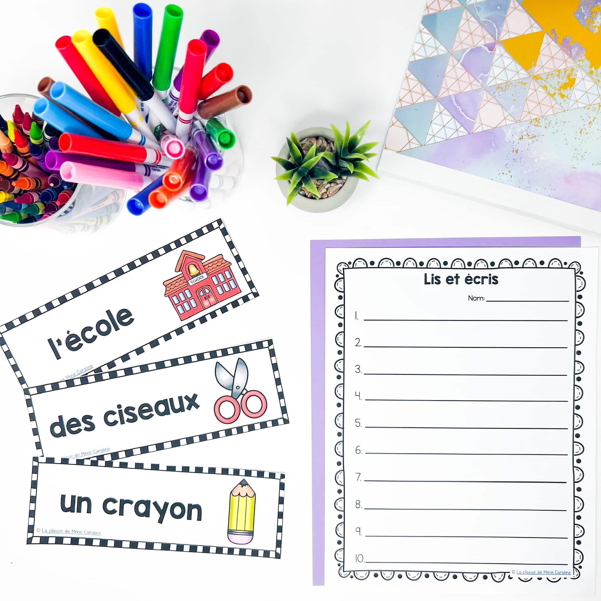 French back to school activities for primary students