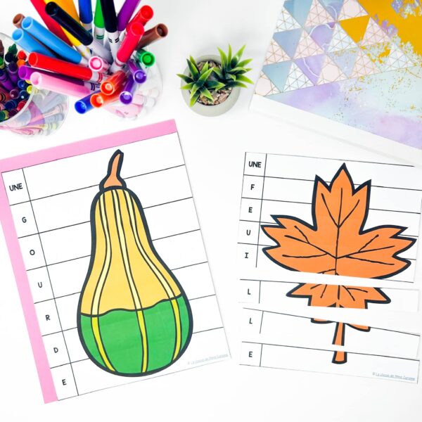 French fall activities for primary students