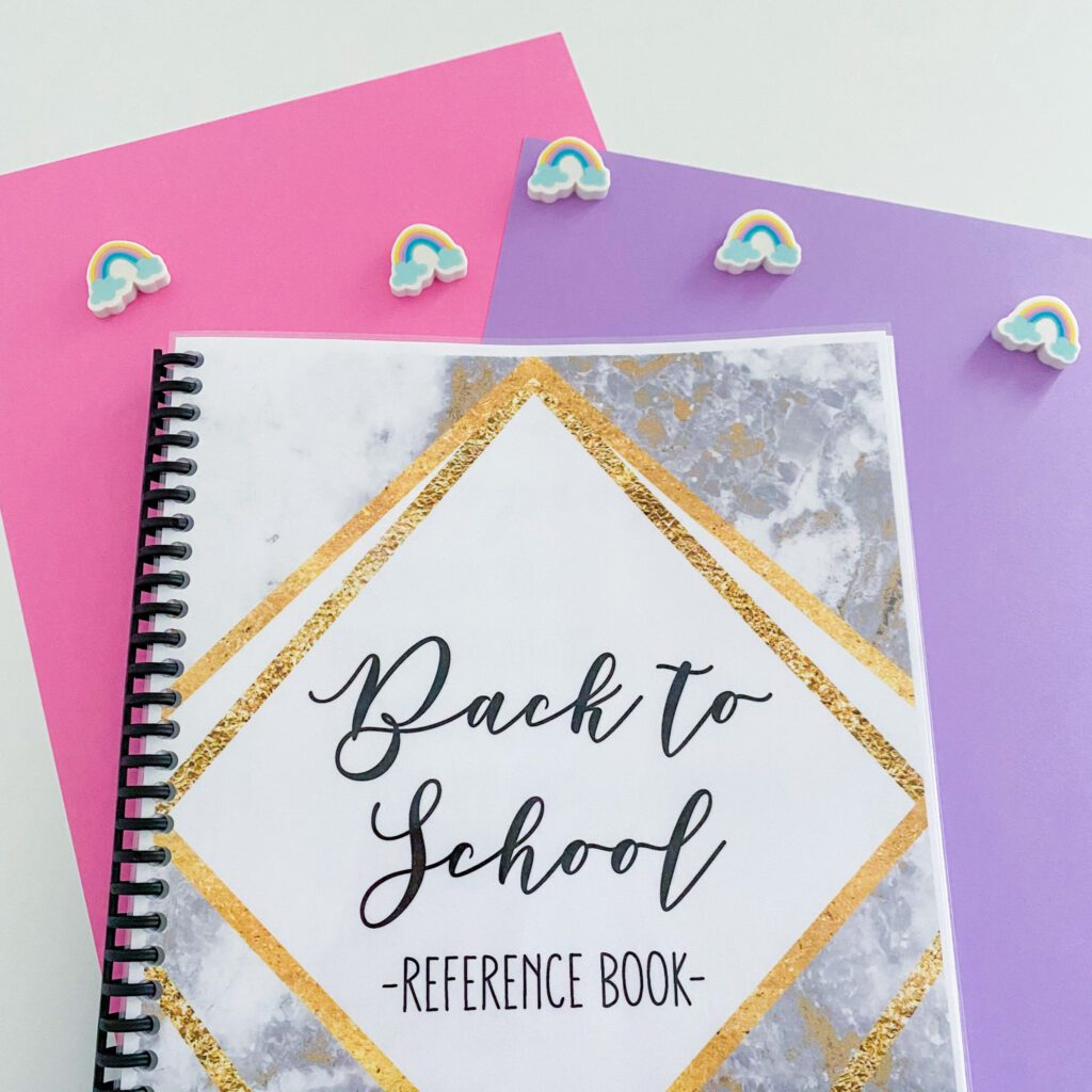 Here is a photo of my french back to school guide. It includes to do lists, checklists, activities for la rentrée and much more.