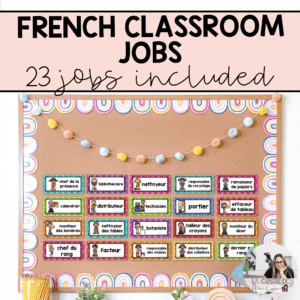 french rainbow class decor classroom jobs