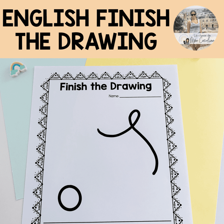 English Finish the Drawing - La Classe de Mme Caroline