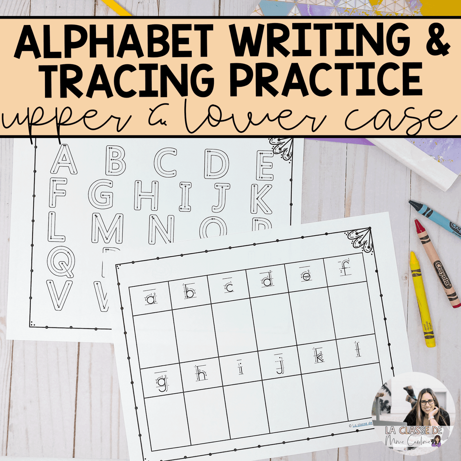 Kindergarten Alphabet Trace and Write (whole alphabet per page version ...