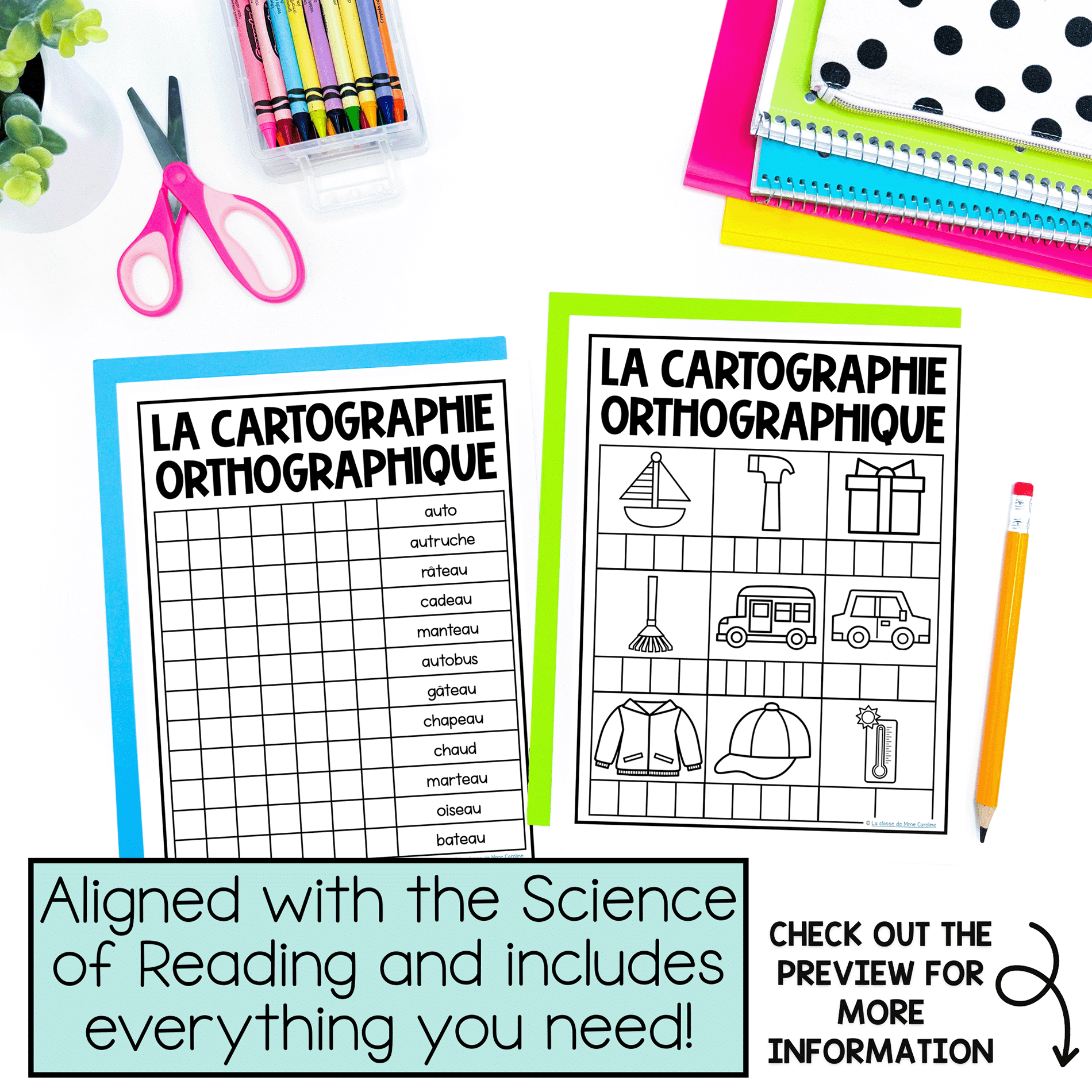 Science of Reading activities in French to help kids learn to read