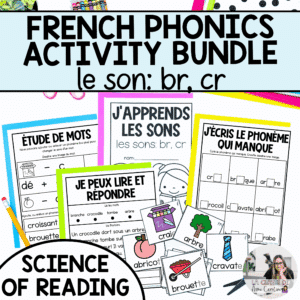 French phonics worksheets and activities for consonant blends br cr