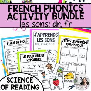 French phonics activities for consonant blends aligned with the science of reading