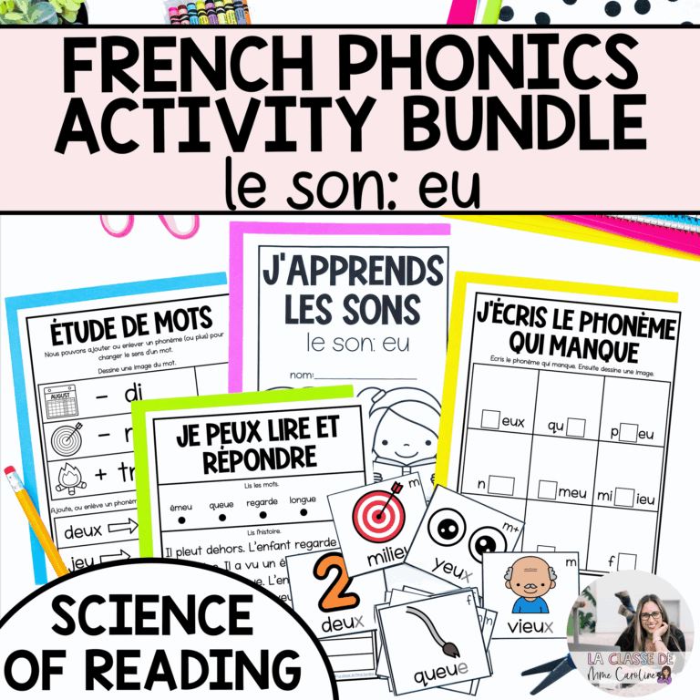 French phonics activities for eu aligned with the science of reading