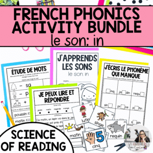 French phonics activities for in aligned with the science of reading