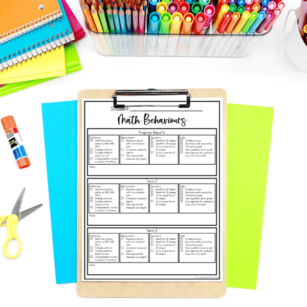 kindergarten-assessments-four-frames-checklists-evidence-of-learning-math-and-literacy