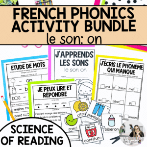 French phonics activities for on aligned with the science of reading