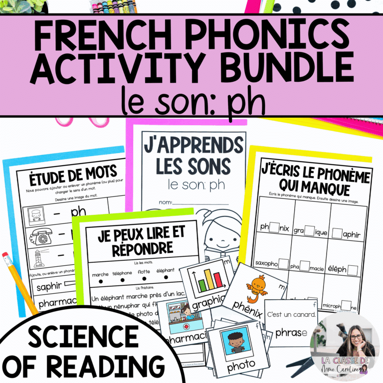 French phonics activities for ph aligned with the science of reading