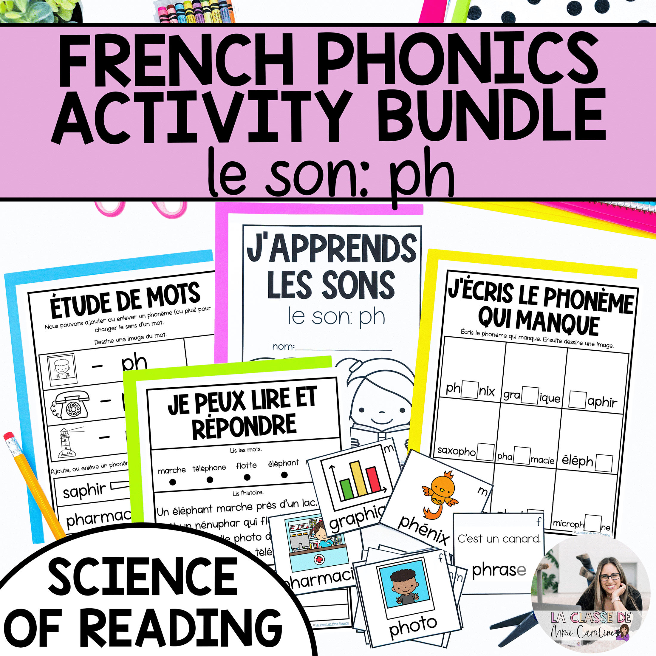 French phonics activities for ph aligned with the science of reading