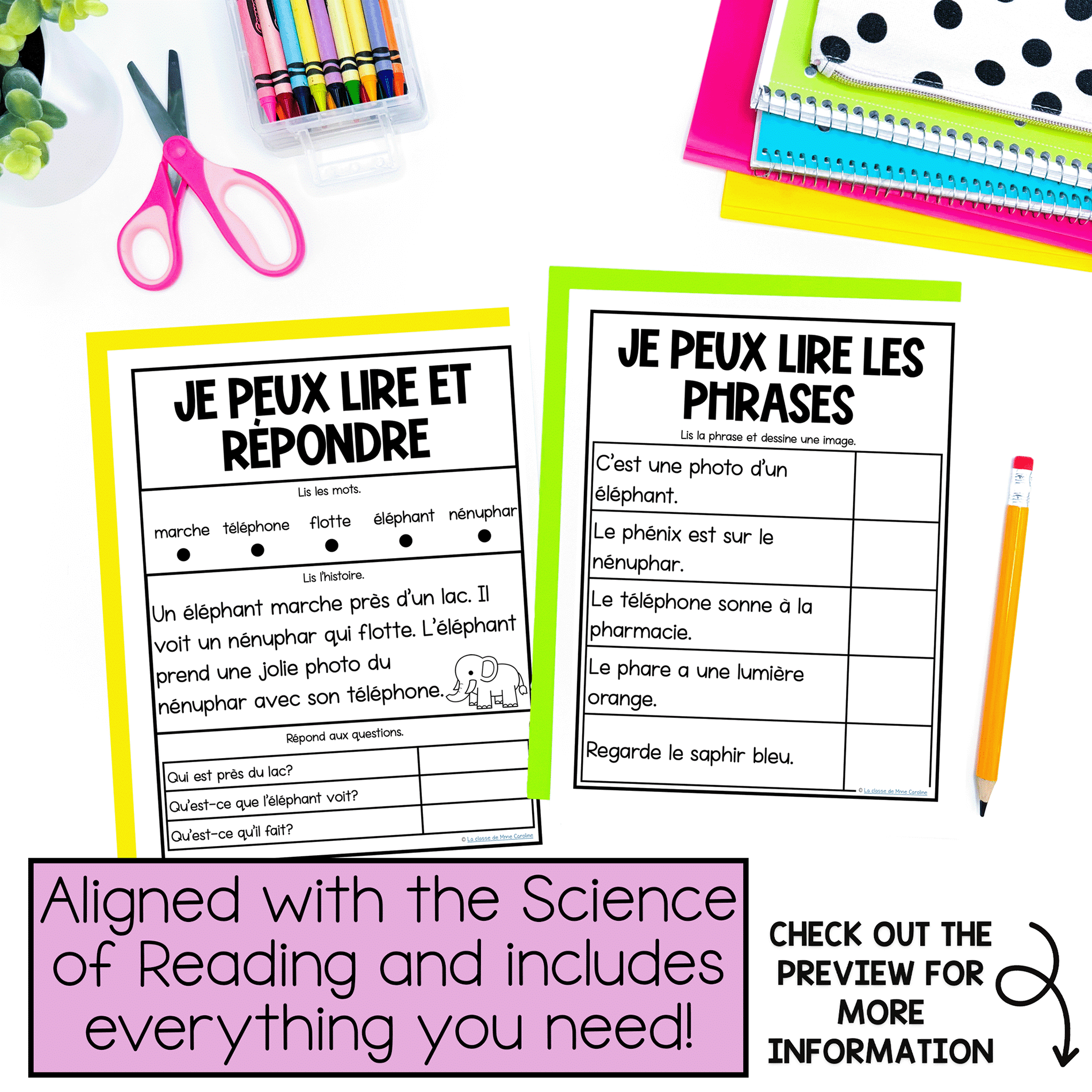 French phonics worksheets and activities for ph