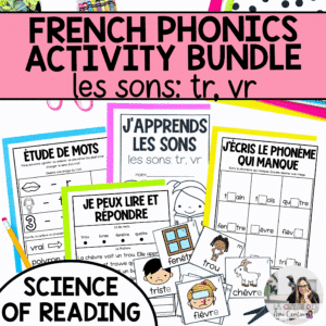 French phonics activities for tr vr aligned with the science of reading