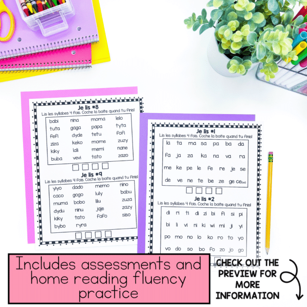 French vowel activities are a great way to work on french decoding. These vowel worksheets are perfect for helping your students learn to read and are aligned with the French Science of Reading!