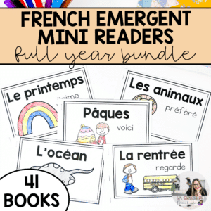 These French emergent readers are a series of patterned texts. Do one per week and you'll have enough to fill your students' book bins for the whole year!