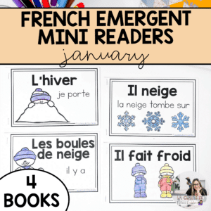 These French emergent readers are a series of patterned texts. Do one per week and you'll have enough to fill your students' book bins for the whole month!