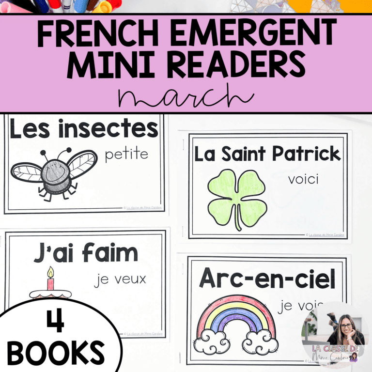 These French emergent readers are a series of patterned texts. Do one per week and you'll have enough to fill your students' book bins for the whole month!