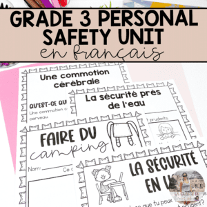 Grade 3 Health : Personal Safety and Injury Prevention Unit | French