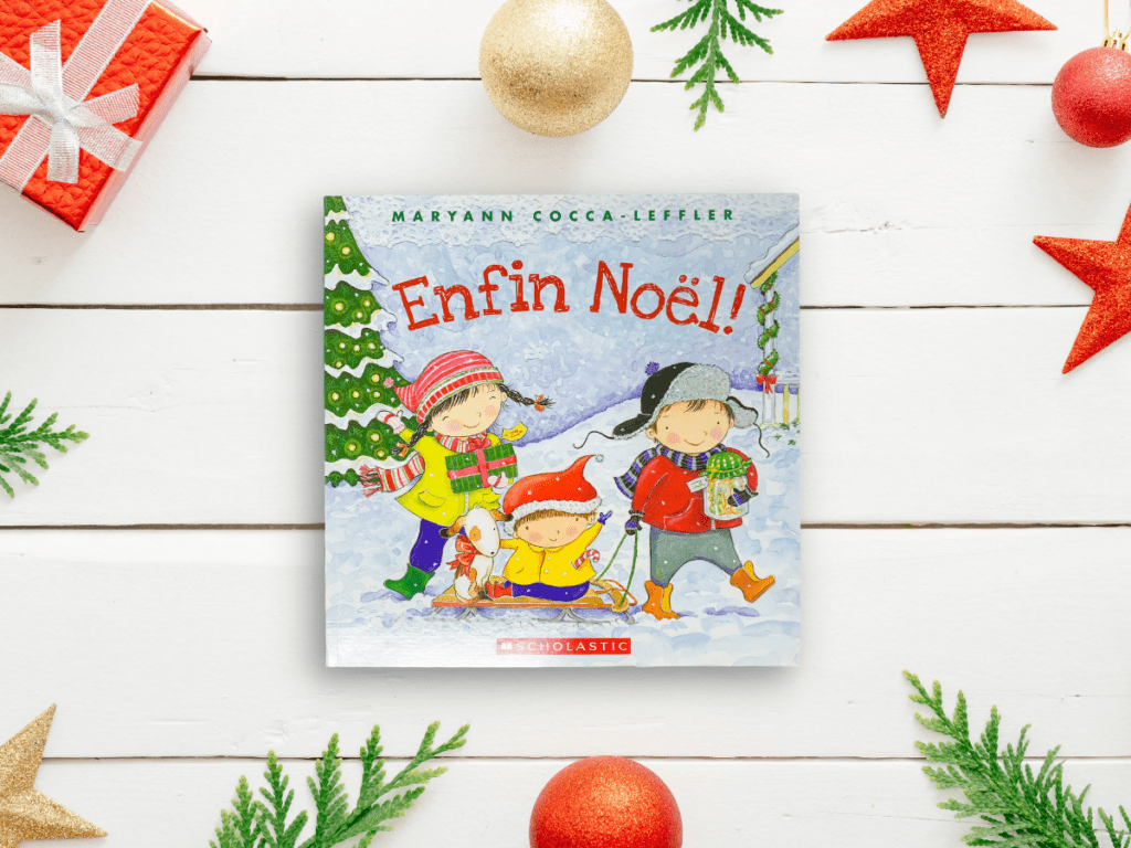 This book is called Enfin Noël. It is a French Christmas book for kids