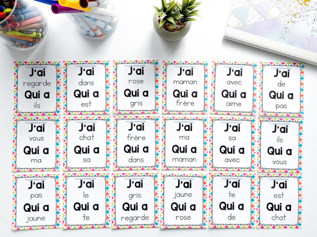 J'ai qui a is a fun hands on french sight word game for your class. They will love this oral activity that practices french reading skills.