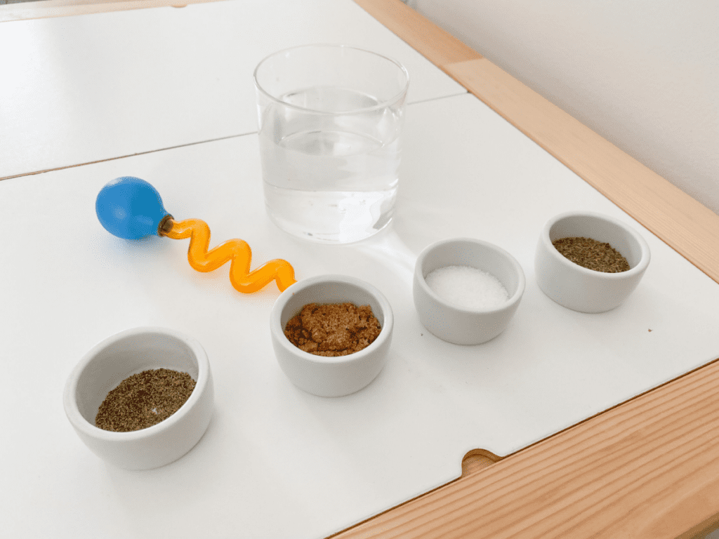 Learn about states of matter with this hands-on experiment. This mixtures and solutions experiment works on mixing solids and liquids. Do they dissolve? This helps kids learn about mixtures and solutions.