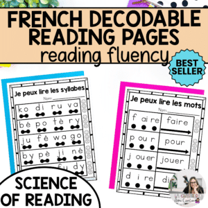 French reading fluency pages for primary students and at risk students all sheets are decodable