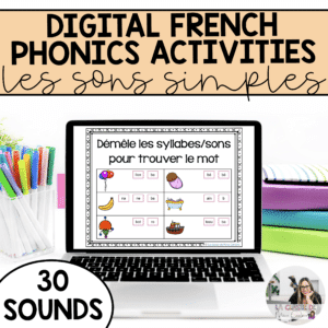 Digital french phonics activities for letter sounds and accents