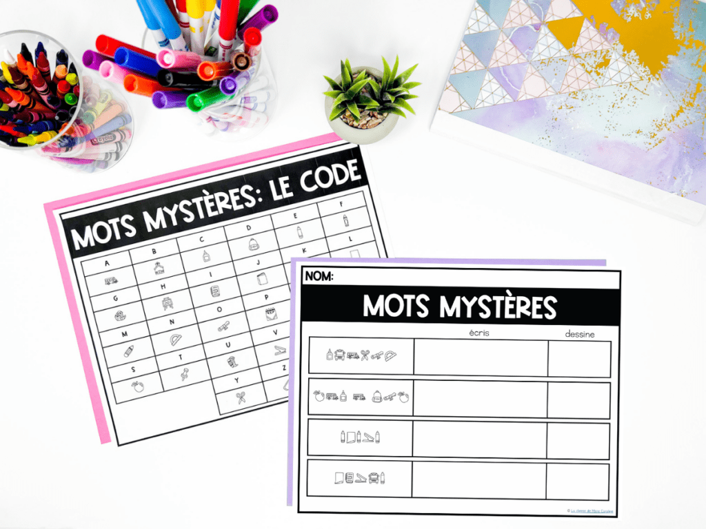 This free French back to school activity is perfect for any primary french immersion class. Students will work on school vocabulary in a fun and engaging way.