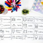 French Summer Vocabulary and French Word Wall Cards - vocabulaire d'été ...