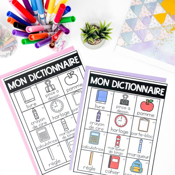 french-school-vocabulary-word-wall-personal-dictionaries