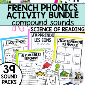 French phonics activities for compound sounds and complex digraphs and trigraphs