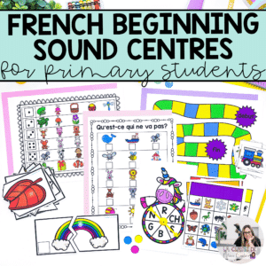 These French beginning sound centres are perfect for French Immersion and Core French. They work on French phonological awareness, teaching students les sons initiaux and the activities are aligned with the French Science of Reading