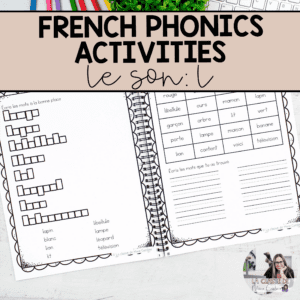 French phonics activities to teach the sound l based on the science of reading