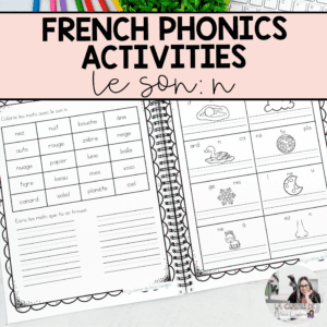French phonics activities to teach the sound n based on the science of reading