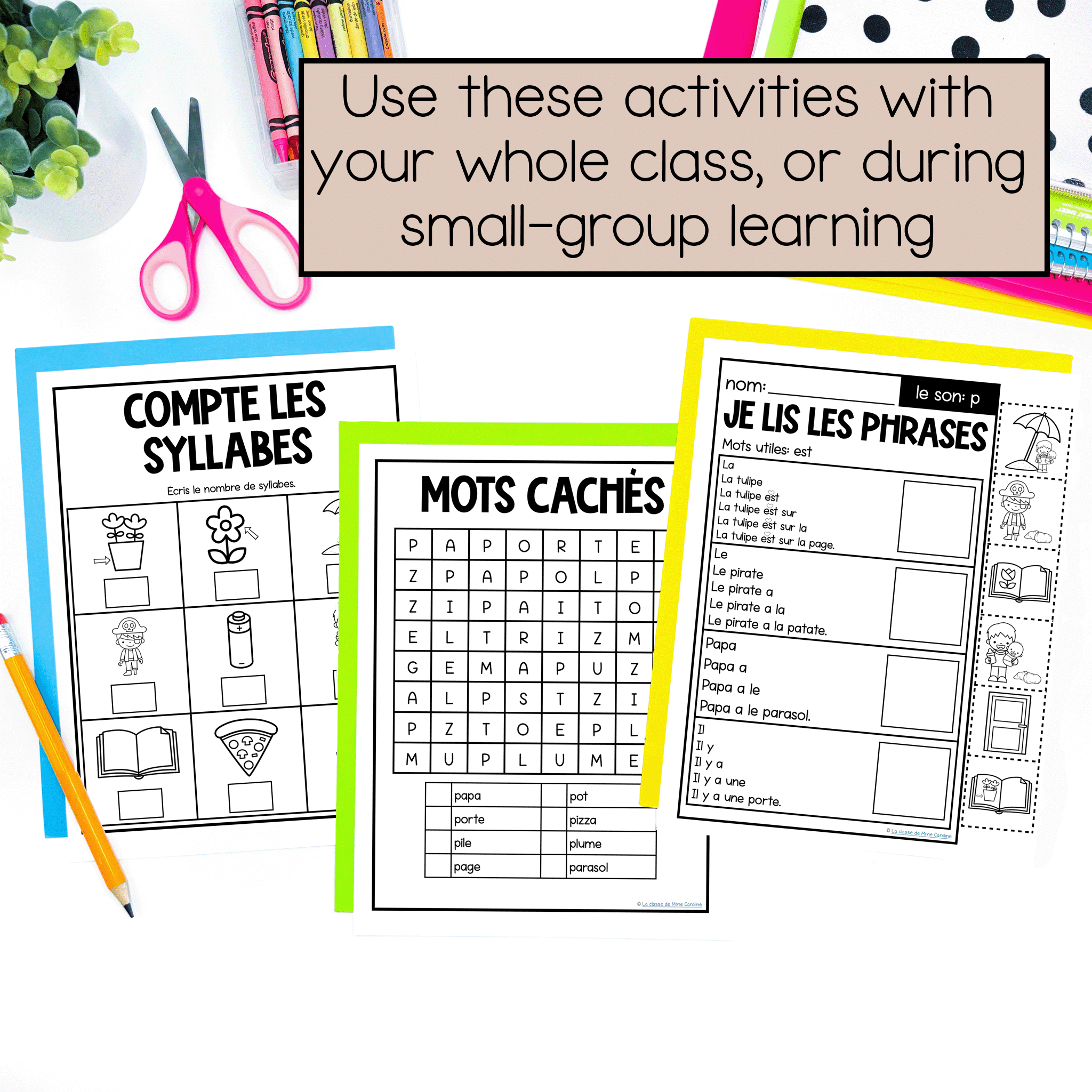 French Phonics Activities - Decoding Phonological & Phonemic Awareness: p - Image 3