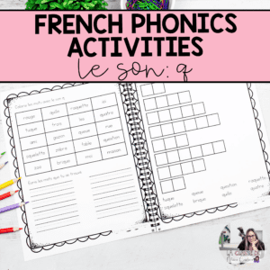 French phonics activities to teach the sound q based on the science of reading