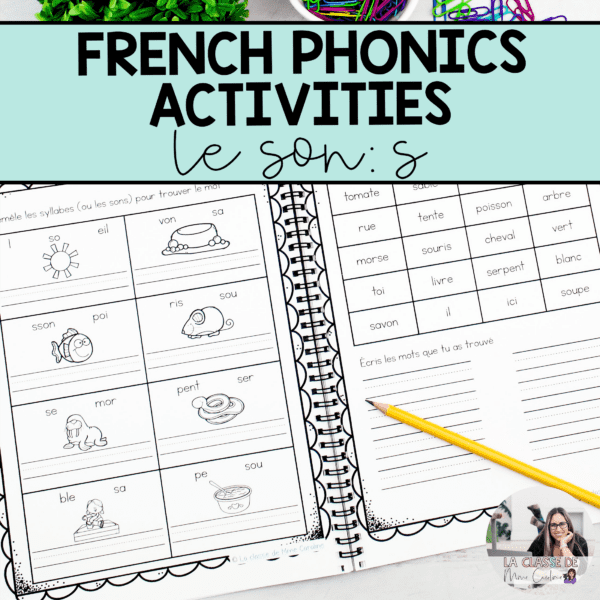 French phonics activities to teach the sound s based on the science of reading