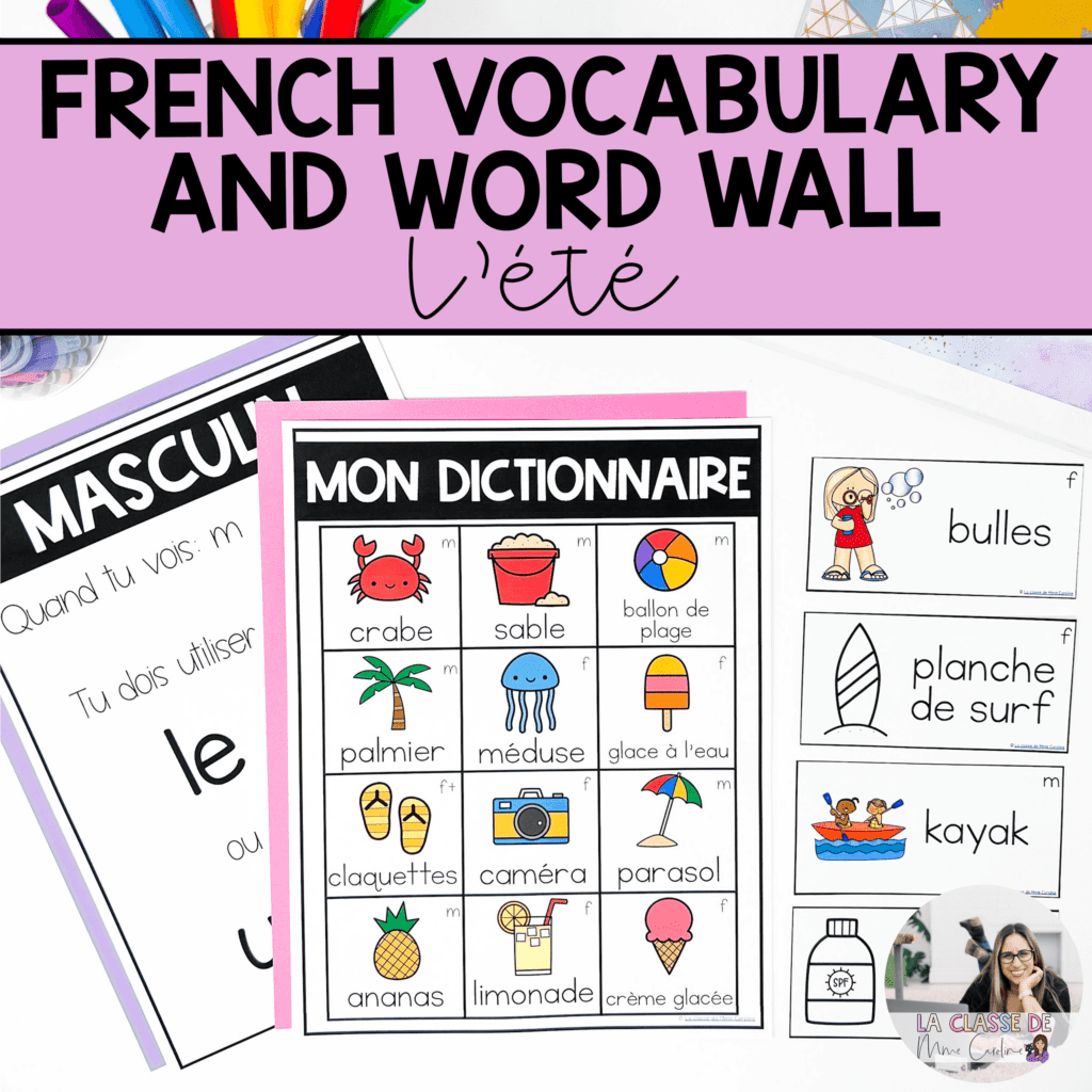 Vocabulaire d'hiver  Vocabulary cards, Word wall, Classroom