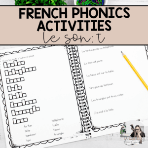French phonics activities to teach the sound t based on the science of reading