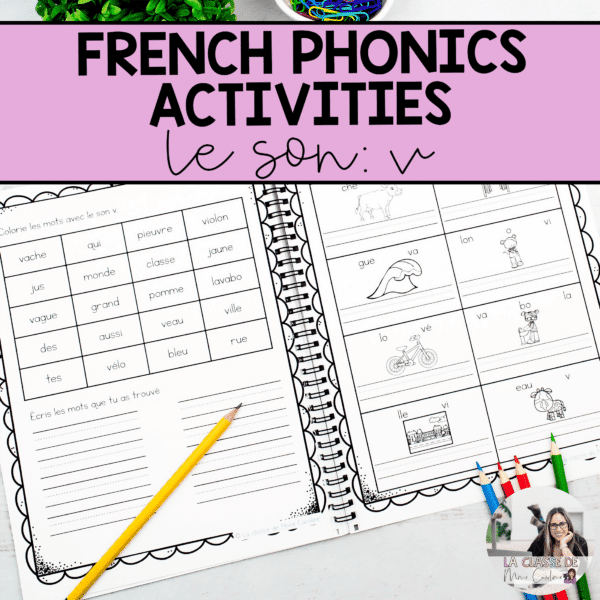 French phonics activities to teach the sound v based on the science of reading