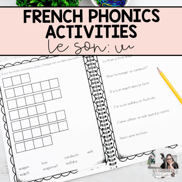 French phonics activities to teach the sound w based on the science of reading