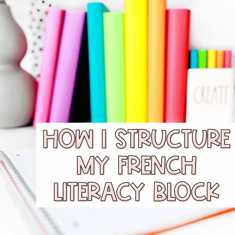 How I structure my French literacy block. French Literacy activities