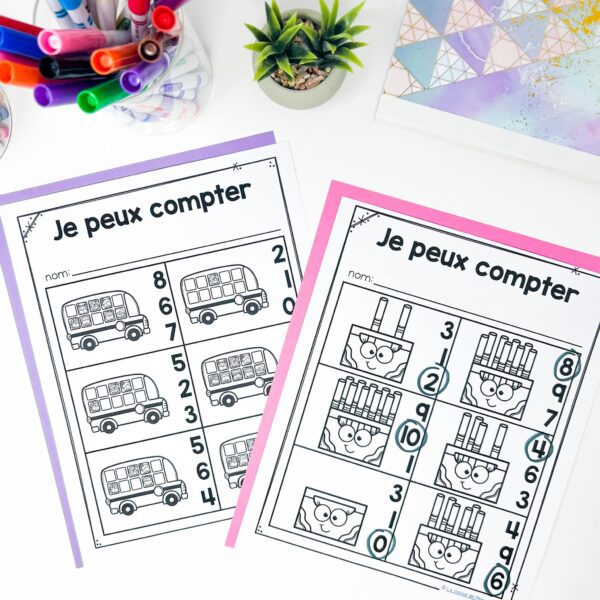 french back to school activities for kids in kindergarten and grade 1
