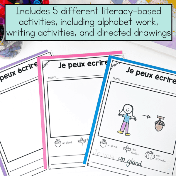 french thanksgiving activities for kids in kindergarten and grade 1