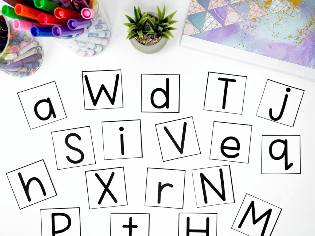These free alphabet flashcards are perfect for practicing alphabet recognition in kindergarten. Your students will love learning through alphabet games.