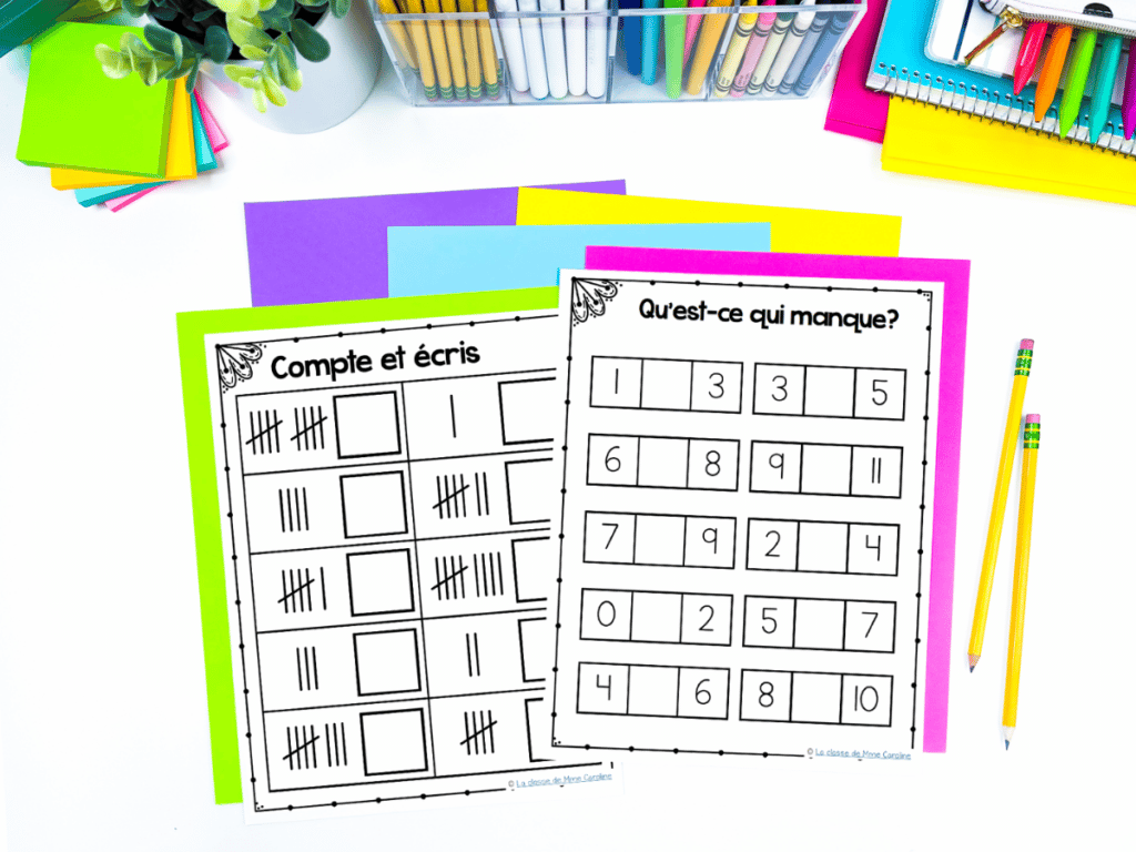 A great way to practice number recognition is through worksheets. This pack of kindergarten math worksheets contains a variety of different activities to help students learn to recognize numbers to 20.