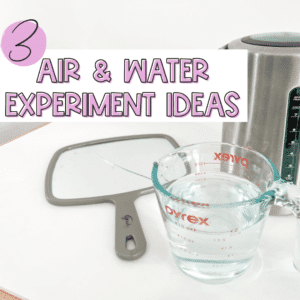 Here are 3 experiment ideas for your air and water in the environment science unit. These experiments are great for French immersion too!